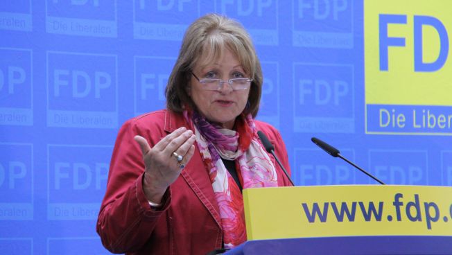 Sabine Leutheusser-Schnarrenberger in der FDP-Zentrale in Berlin