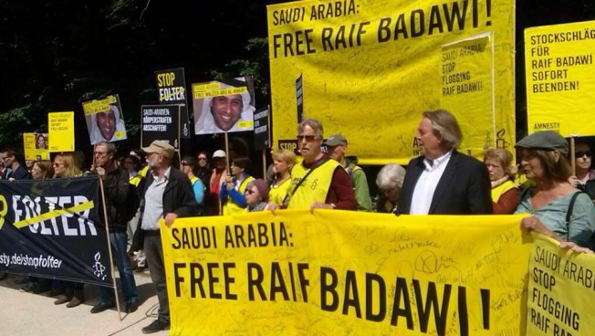 Demonstration für Freilassung von Raif Badawi