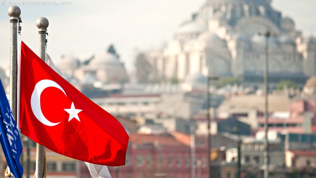Türkei-Flagge in Istanbul