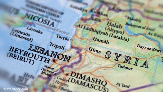 Syrien-Libanon-Karte