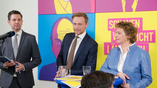 Christian Lindner und Nicola Beer vermissen bei CDU und SPD eine klare Zukunftsstrategie