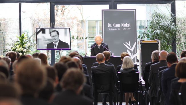 Wolfgang Schäuble bei der Gedenkfeier für Klaus Kinkel