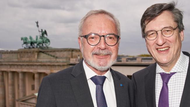 Werner Hoyer, Redner des Abends, und Karl-Heinz Paqué