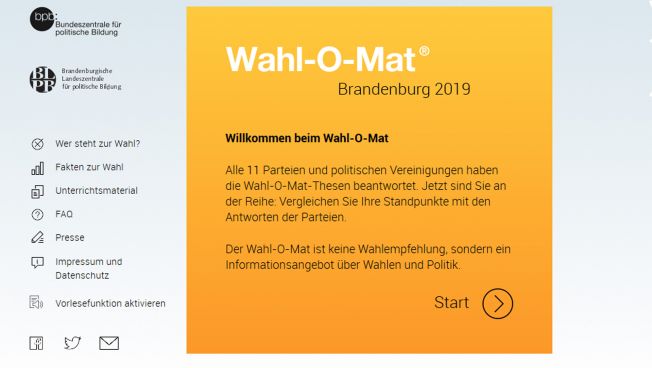 Screenshot, Wahl-o-mat, brandenburg