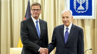 Guido Westerwelle und Israels Präsident Schimon Peres